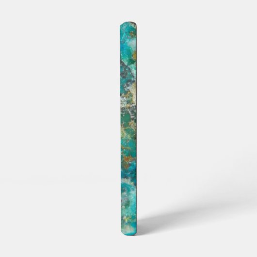 Blue Chrysocolla Mineral Stone Image Samsung Galaxy Hülle (Linke Seite)