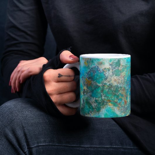 Blue Chrysocolla Mineral Stone Kaffeetasse