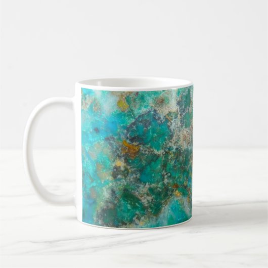 Blue Chrysocolla Mineral Stone Kaffeetasse (Links)