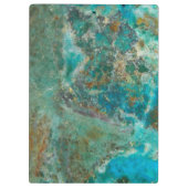 Blue Chrysocolla Mineral Stone Klemmbrett (Rückseite)