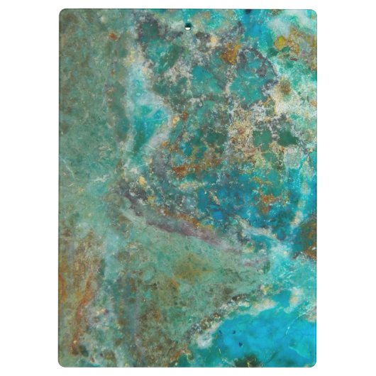 Blue Chrysocolla Mineral Stone Klemmbrett (Rückseite)