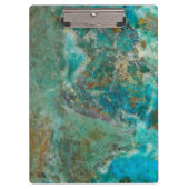Blue Chrysocolla Mineral Stone Klemmbrett (Vorderseite)