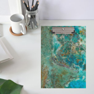 Blue Chrysocolla Mineral Stone Klemmbrett