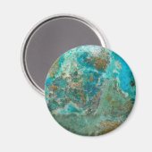 Blue Chrysocolla Mineral Stone Magnet (Vorderseite/Rückseite)
