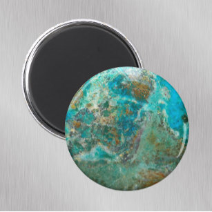 Blue Chrysocolla Mineral Stone Magnet