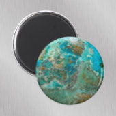Blue Chrysocolla Mineral Stone Magnet