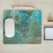 Blue Chrysocolla Mineral Stone Mousepad