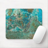 Blue Chrysocolla Mineral Stone Mousepad (Mit Mouse)