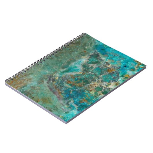 Blue Chrysocolla Mineral Stone Notizblock (Linke Seite)