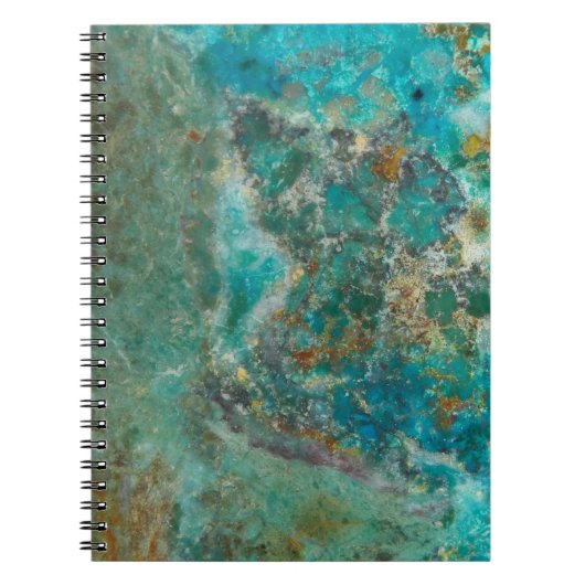 Blue Chrysocolla Mineral Stone Notizblock (Vorderseite)