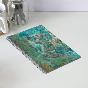 Blue Chrysocolla Mineral Stone Notizblock