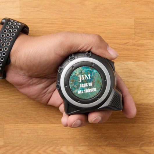 Blue Chrysocolla Mineral Stone Personalisiert Maßband (Zuhause)