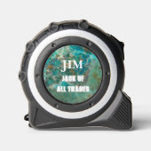 Blue Chrysocolla Mineral Stone Personalisiert Maßband (Vorderseite)