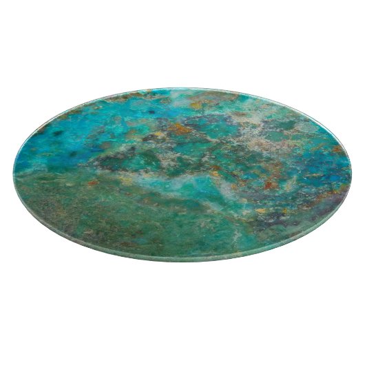 Blue Chrysocolla Mineral Stone Schneidebrett (Ecke)