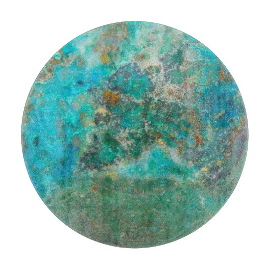 Blue Chrysocolla Mineral Stone Schneidebrett (Vorderseite)