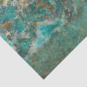 Blue Chrysocolla Mineral Stone Seidenpapier (Ausschnitt)