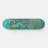 Blue Chrysocolla Mineral Stone Skateboard (Horizontal)