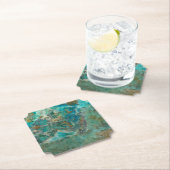 Blue Chrysocolla Mineral Stone Untersetzer (Vor Ort)