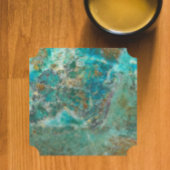 Blue Chrysocolla Mineral Stone Untersetzer