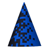 Blue Chunky Pixel Party Hat Partyhütchen (Vorderseite)