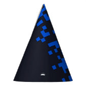 Blue Chunky Pixel Party Hat Partyhütchen (Links)