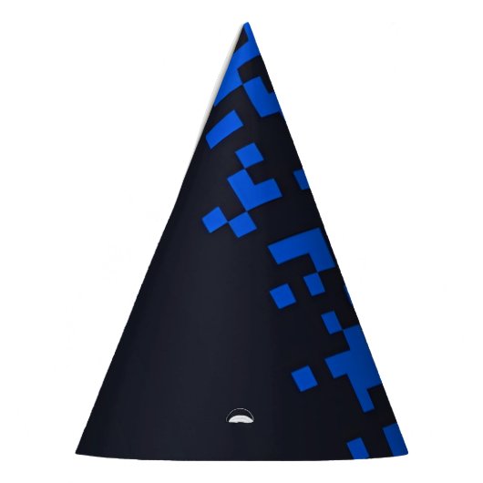 Blue Chunky Pixel Party Hat Partyhütchen (Links)