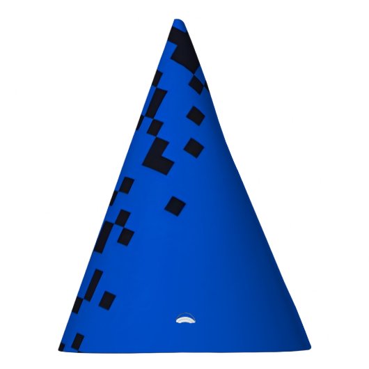 Blue Chunky Pixel Party Hat Partyhütchen (Rechts)