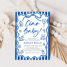 Blue Ciao Baby Whimsical Italienische Babydusche