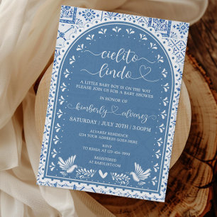 Blue Cielito Lindo Baby Shower Einladungskarte Einladung