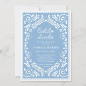 Blue Cielito Lindo Boy Baby Dusche Einladung (Vorderseite)