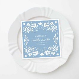 Blue Cielito Lindo Boy Baby Shower Serviette