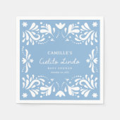 Blue Cielito Lindo Boy Baby Shower Serviette (Vorderseite)
