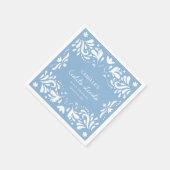 Blue Cielito Lindo Boy Baby Shower Serviette (Ecke)