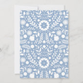 Blue Cielito Lindo Spanish Primera Communion Einladung (Rückseite)