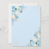 Blue Cinderella Fairytale Princess 16 . Geburtstag Einladung (Rückseite)