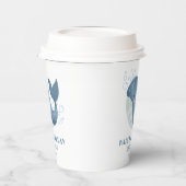 Blue Circle Bubble Niedlich Whale Kindergeburtstag Pappbecher (Links)