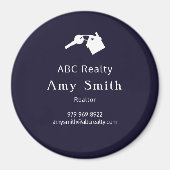 Blue Circle Business Card Magnet (Vorne)