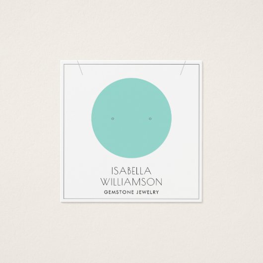Blue Circle Earring Juwelier Display Card (Vorderseite)