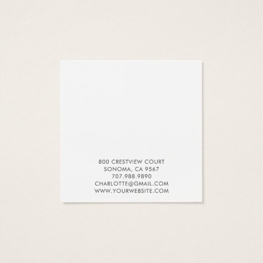 Blue Circle Earring Juwelier Display Card (Rückseite)