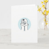 Blue Circle Embrace Card Karte (Gelbe Blume)
