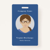 Blue Circle Foto Employee Abzeichen Ausweis (Vorderseite)