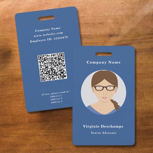 Blue Circle Foto Employee Abzeichen Ausweis