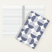 Blue Circle Geometric Muster Spiral Notebook Notizblock (Innen)