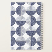 Blue Circle Geometric Muster Spiral Notebook Notizblock (Rückseite)