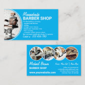 Blue Circle Hair Salon Pictures Barber Visitenkarte (Vorne/Hinten)