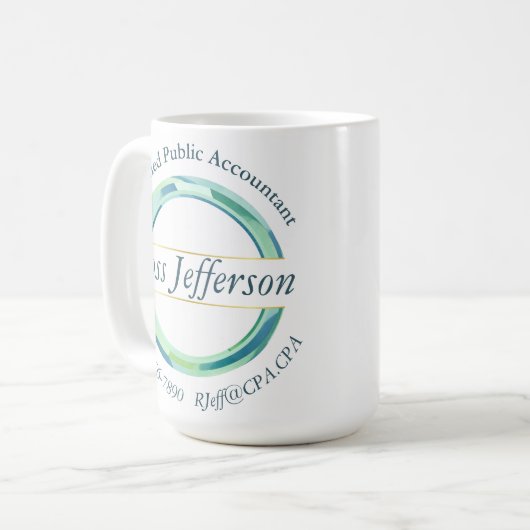 Blue Circle Logo Kaffeetasse (Vorderseite Links)