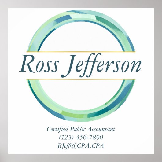 Blue Circle Logo Poster (Vorne)