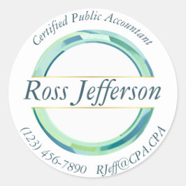 Blue Circle Logo Runder Aufkleber