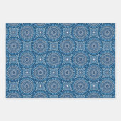 Blue Circle Mandala Geschenkpapier Set (Vorderseite 2)