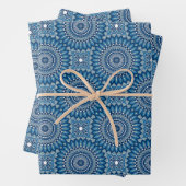 Blue Circle Mandala Geschenkpapier Set (Beispiel)